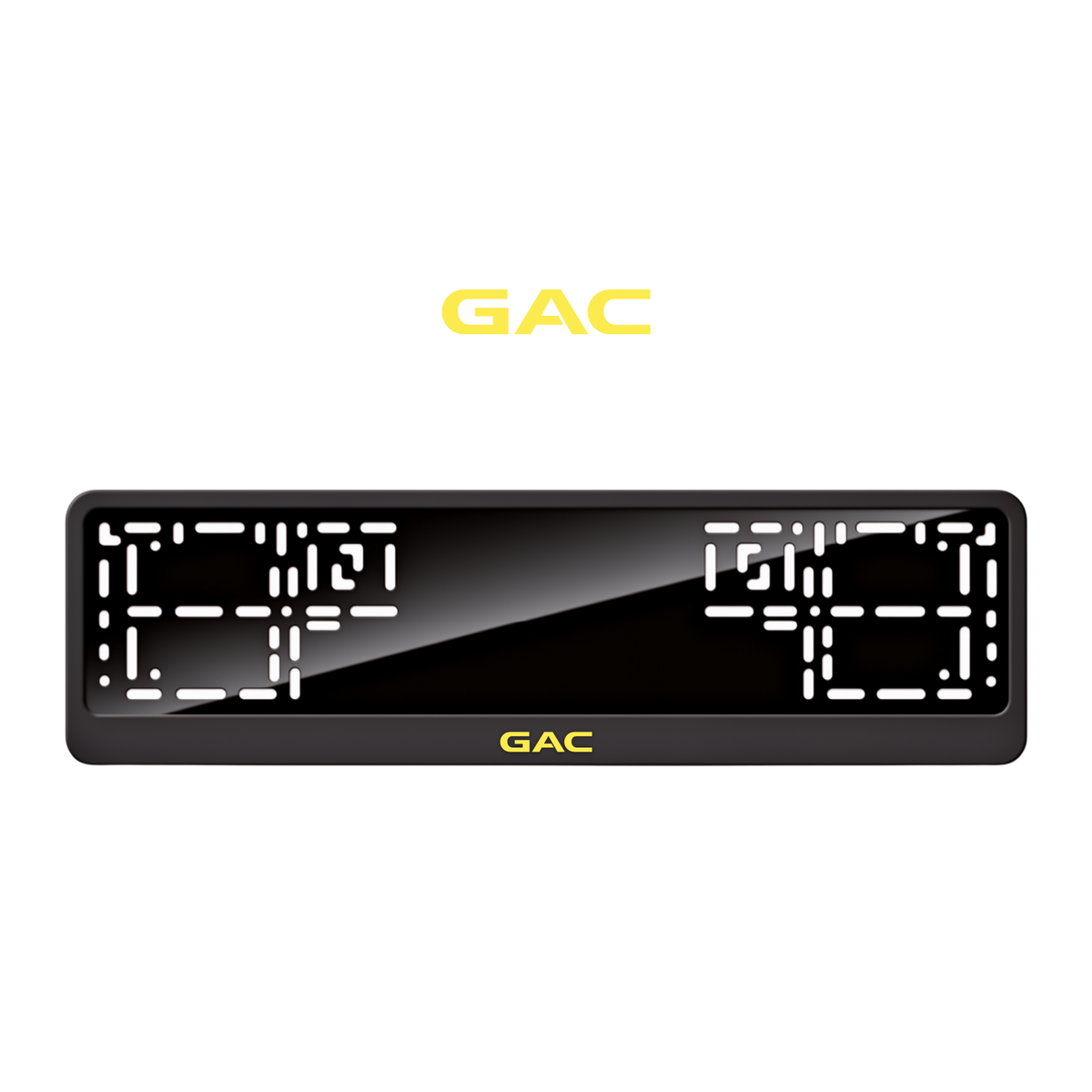 Cadres de plaque d'immatriculation GAC - Jaune - CLASSIC
