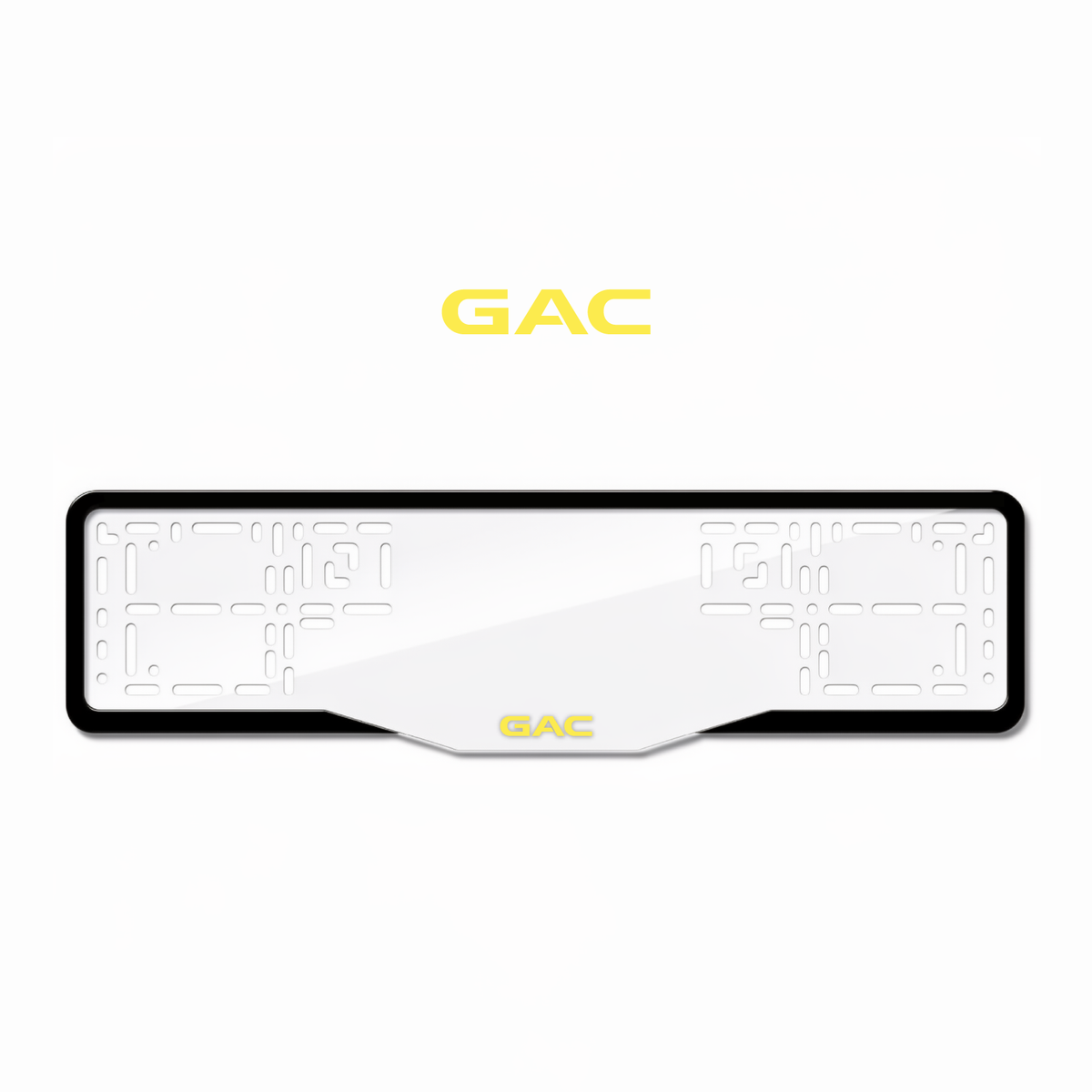 Cadres de plaque d'immatriculation GAC - Jaune - GLASS