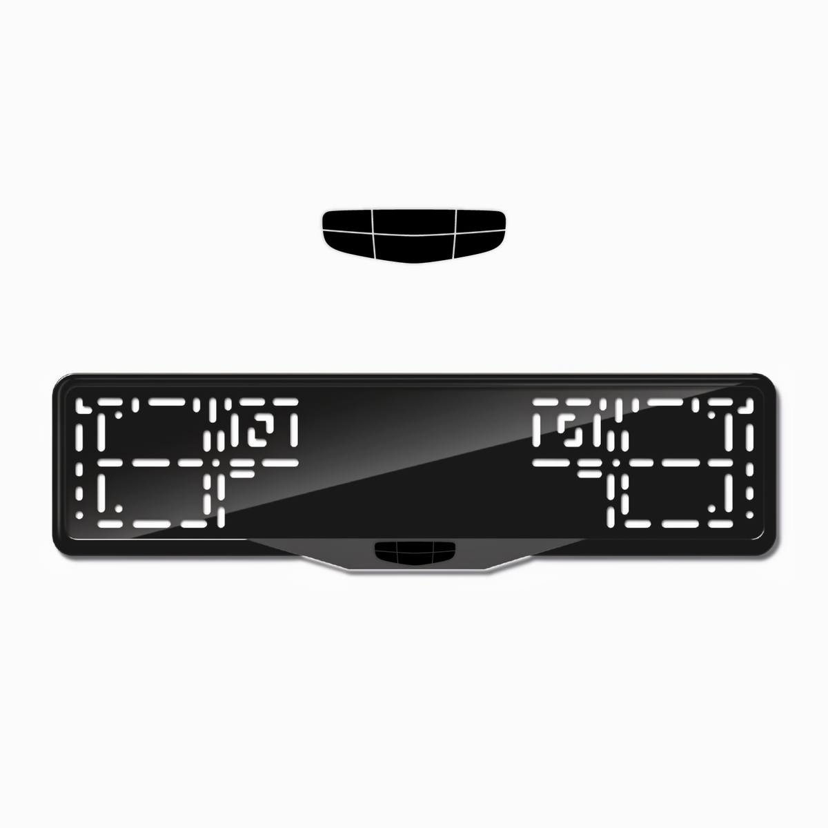 Cadres de plaque d'immatriculation Geely Logo - Noir - SATIN