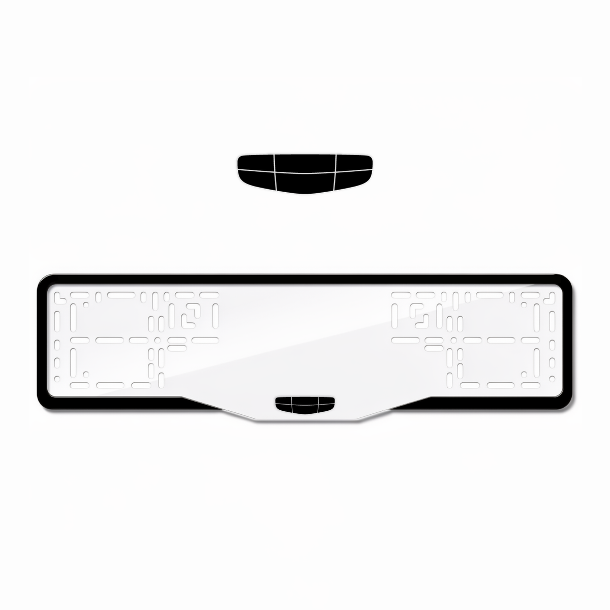 Cadres de plaque d'immatriculation Geely Logo - Noir - GLASS
