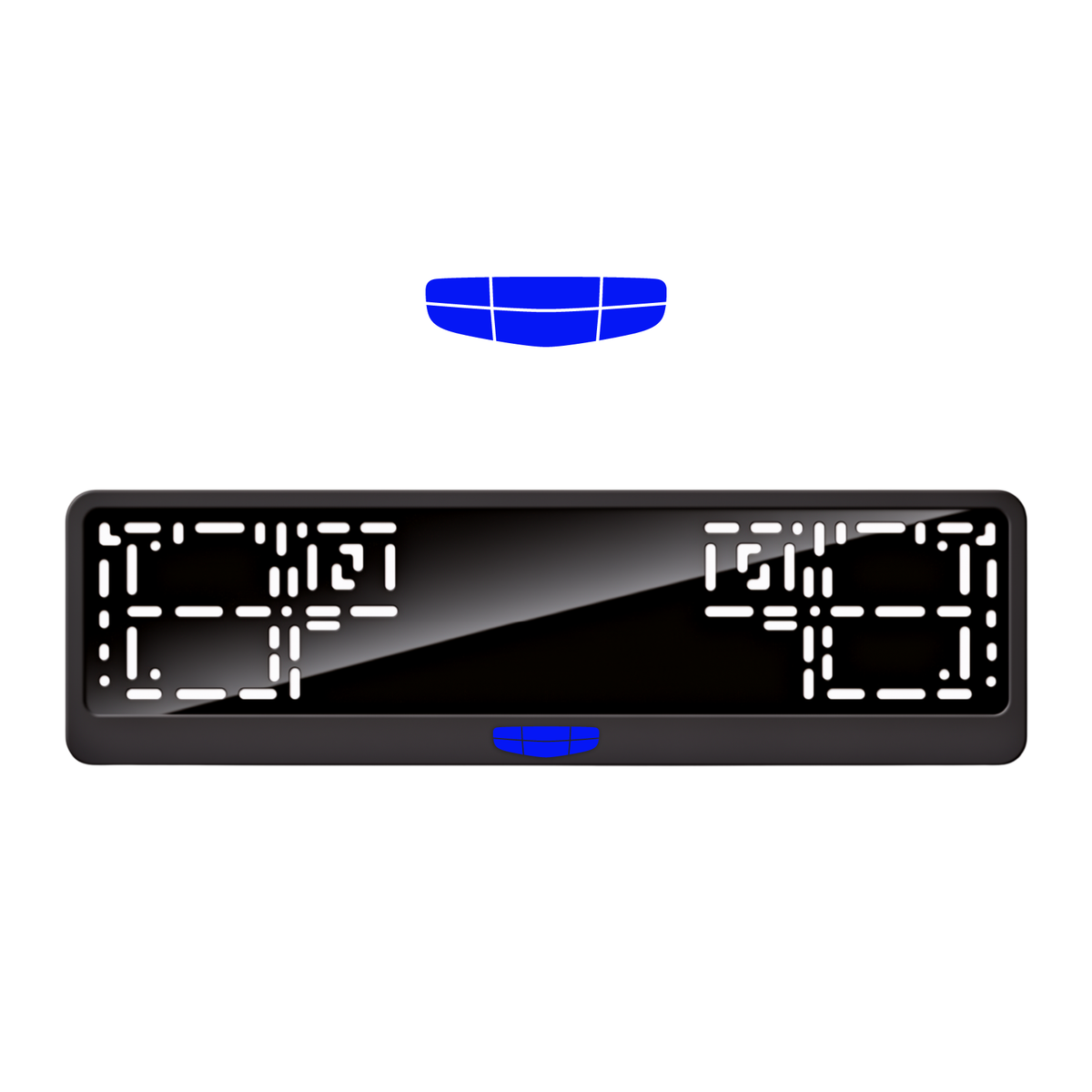 Cadres de plaque d'immatriculation Geely Logo - Bleu - CLASSIC