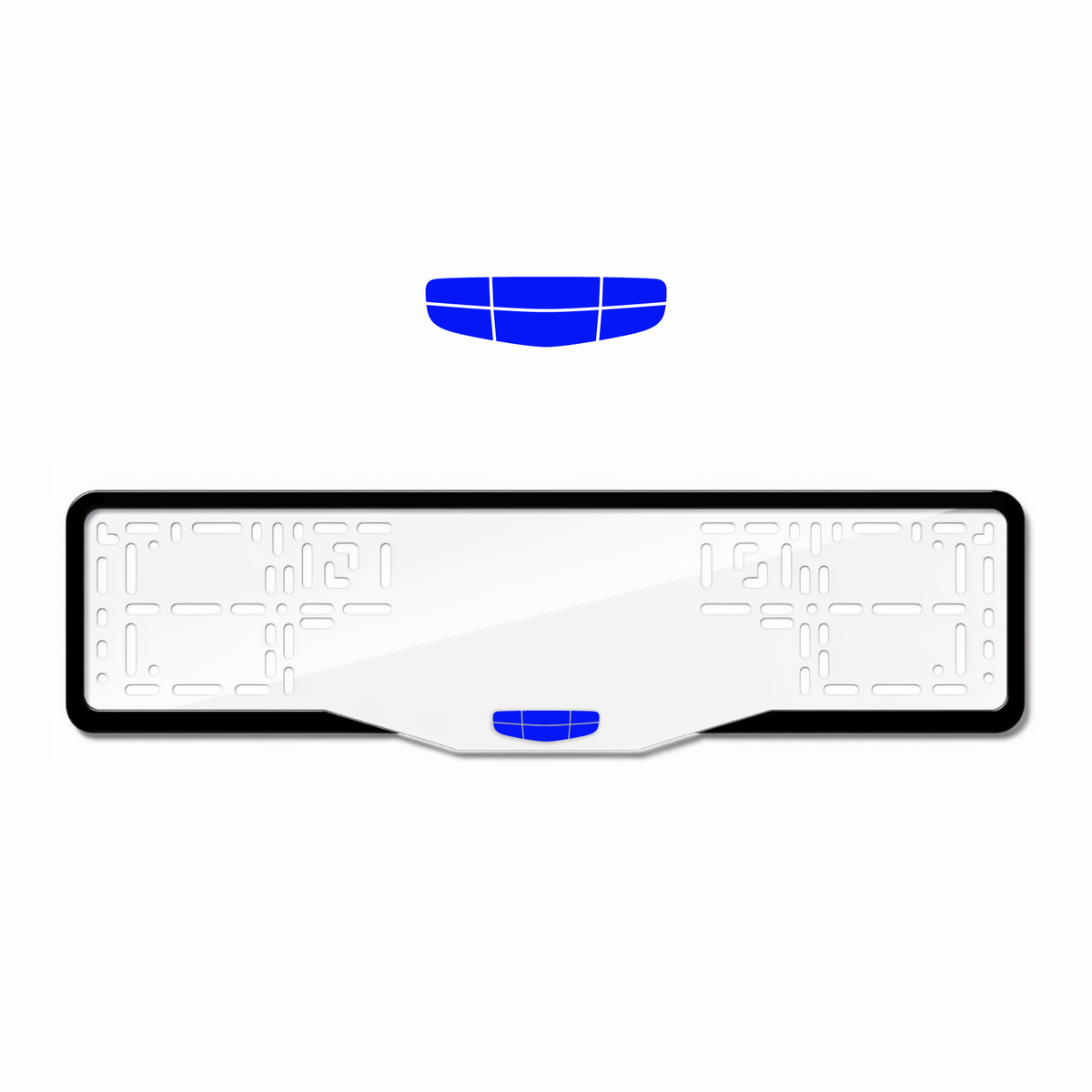 Cadres de plaque d'immatriculation Geely Logo - Bleu - GLASS