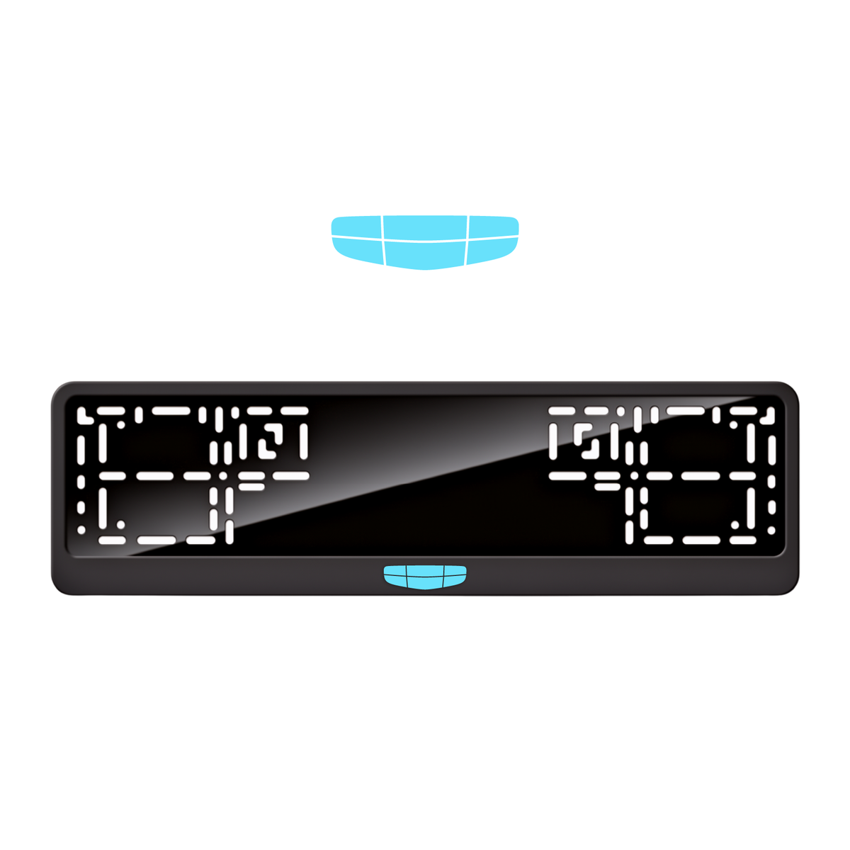 Cadres de plaque d'immatriculation Geely Logo - Bleu Tiffany - CLASSIC
