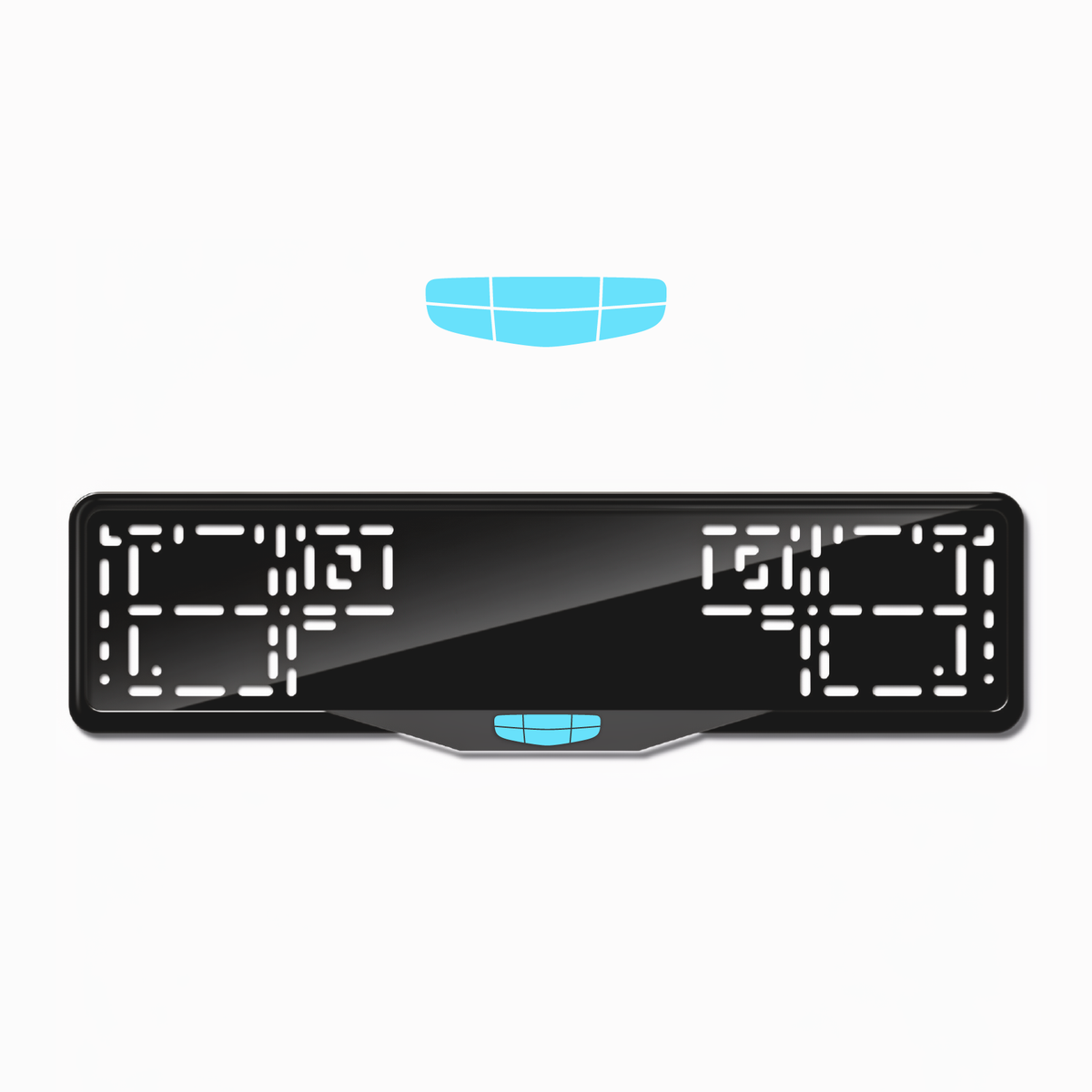 Cadres de plaque d'immatriculation Geely Logo - Bleu Tiffany - SATIN