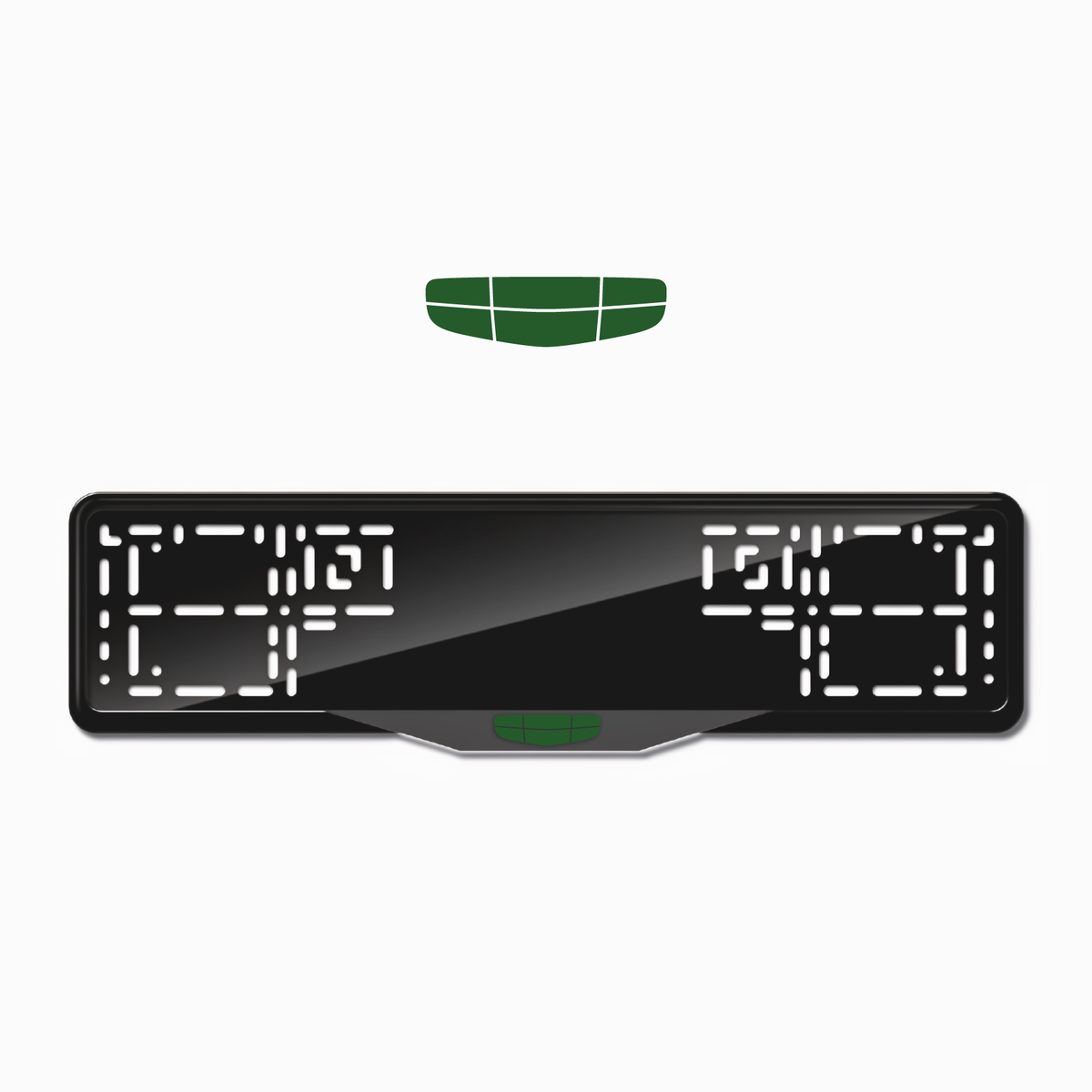 Cadres de plaque d'immatriculation Geely Logo - Vert - SATIN