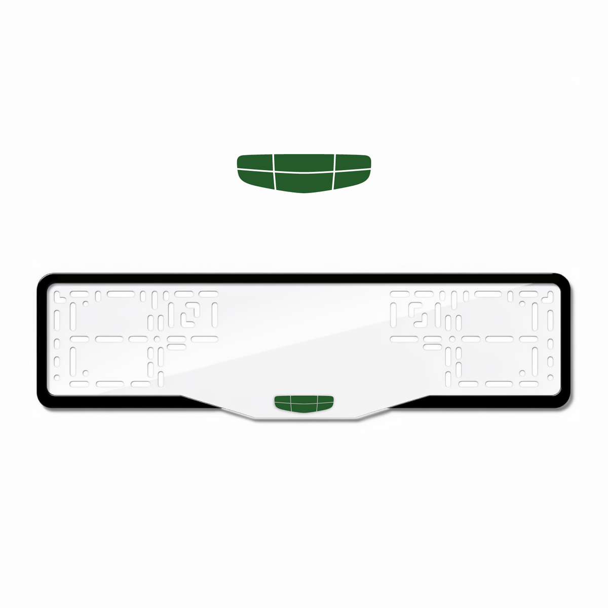 Cadres de plaque d'immatriculation Geely Logo - Vert - GLASS