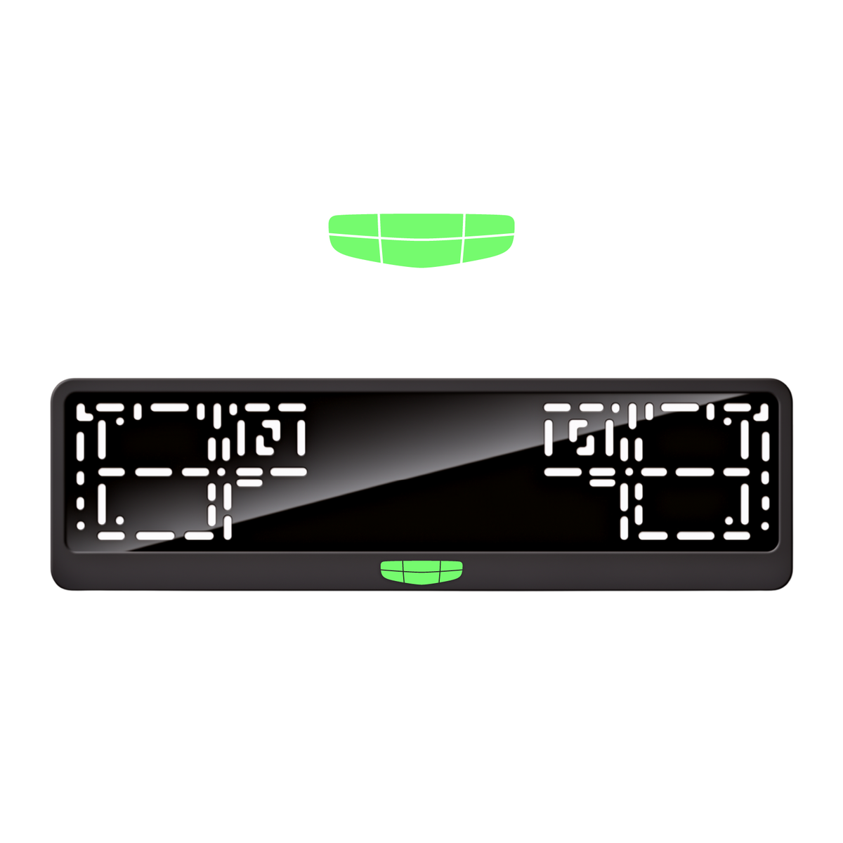 Cadres de plaque d'immatriculation Geely Logo - Vert néon - CLASSIC