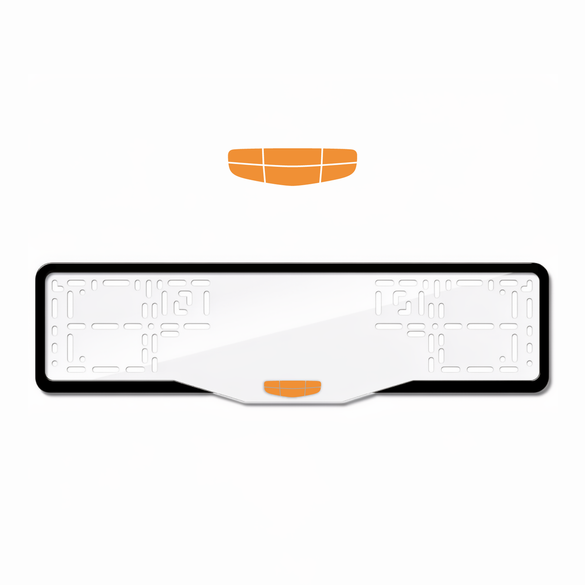 Cadres de plaque d'immatriculation Geely Logo - Orange Hermès - GLASS