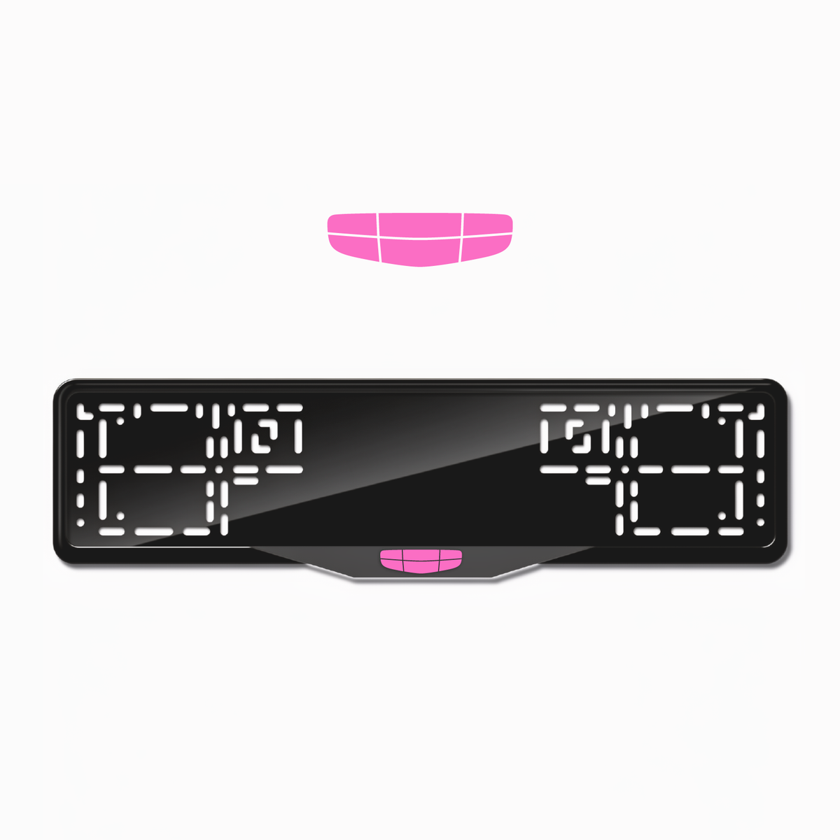 Cadres de plaque d'immatriculation Geely Logo - Rose - SATIN