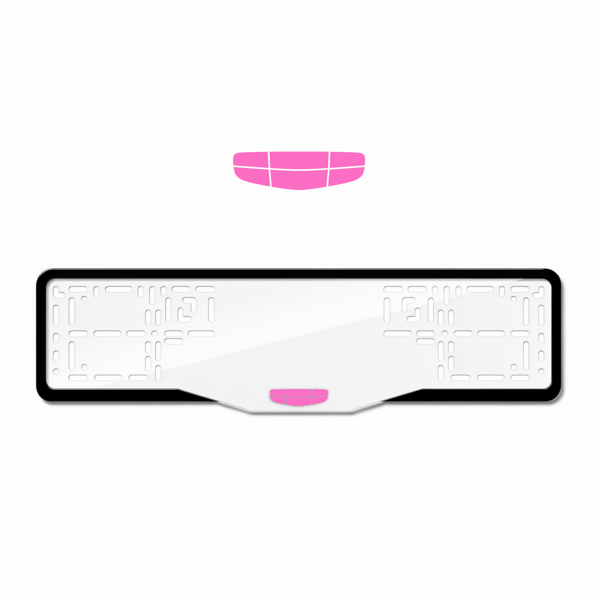 Cadres de plaque d'immatriculation Geely Logo - Rose - GLASS