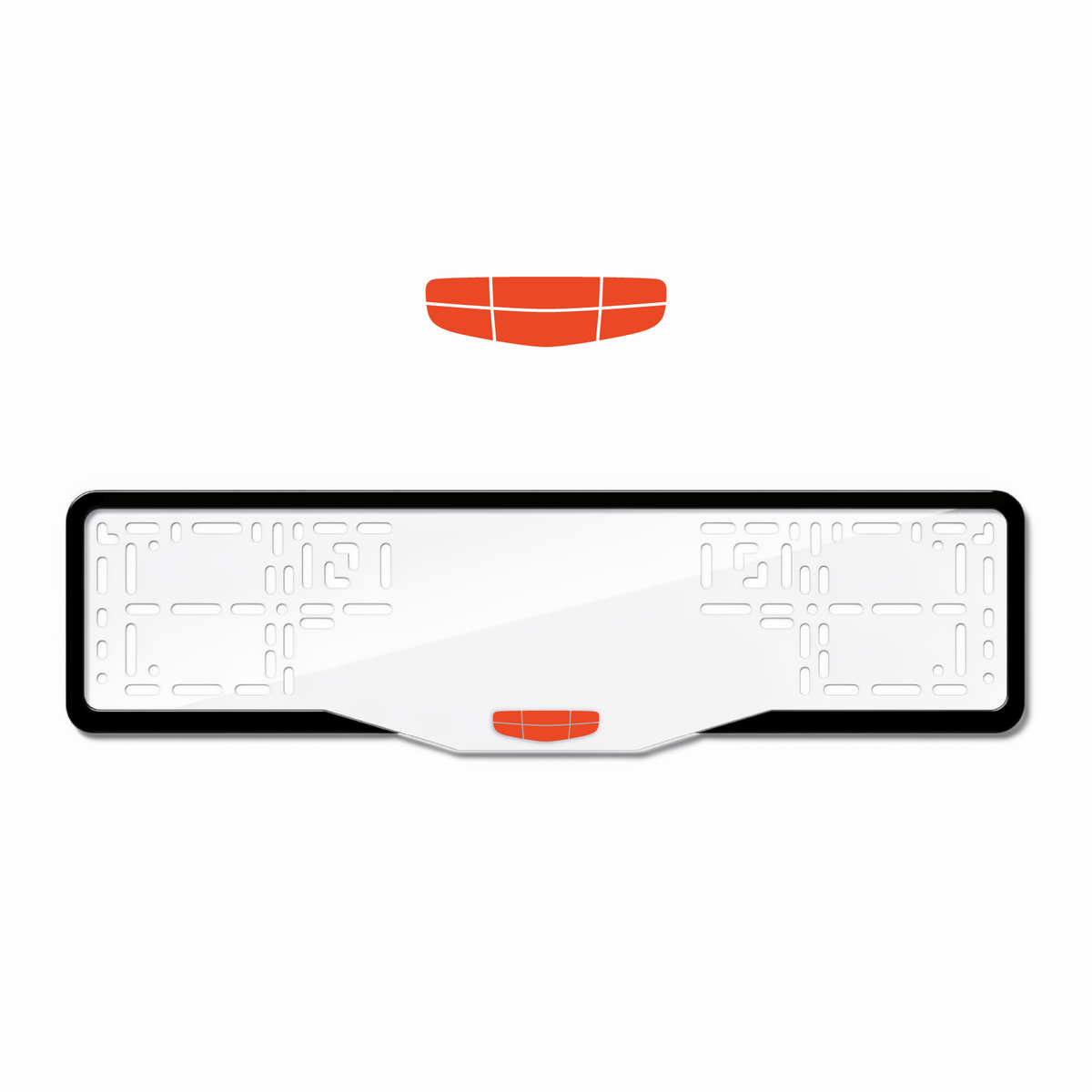 Cadres de plaque d'immatriculation Geely Logo - Rouge - GLASS