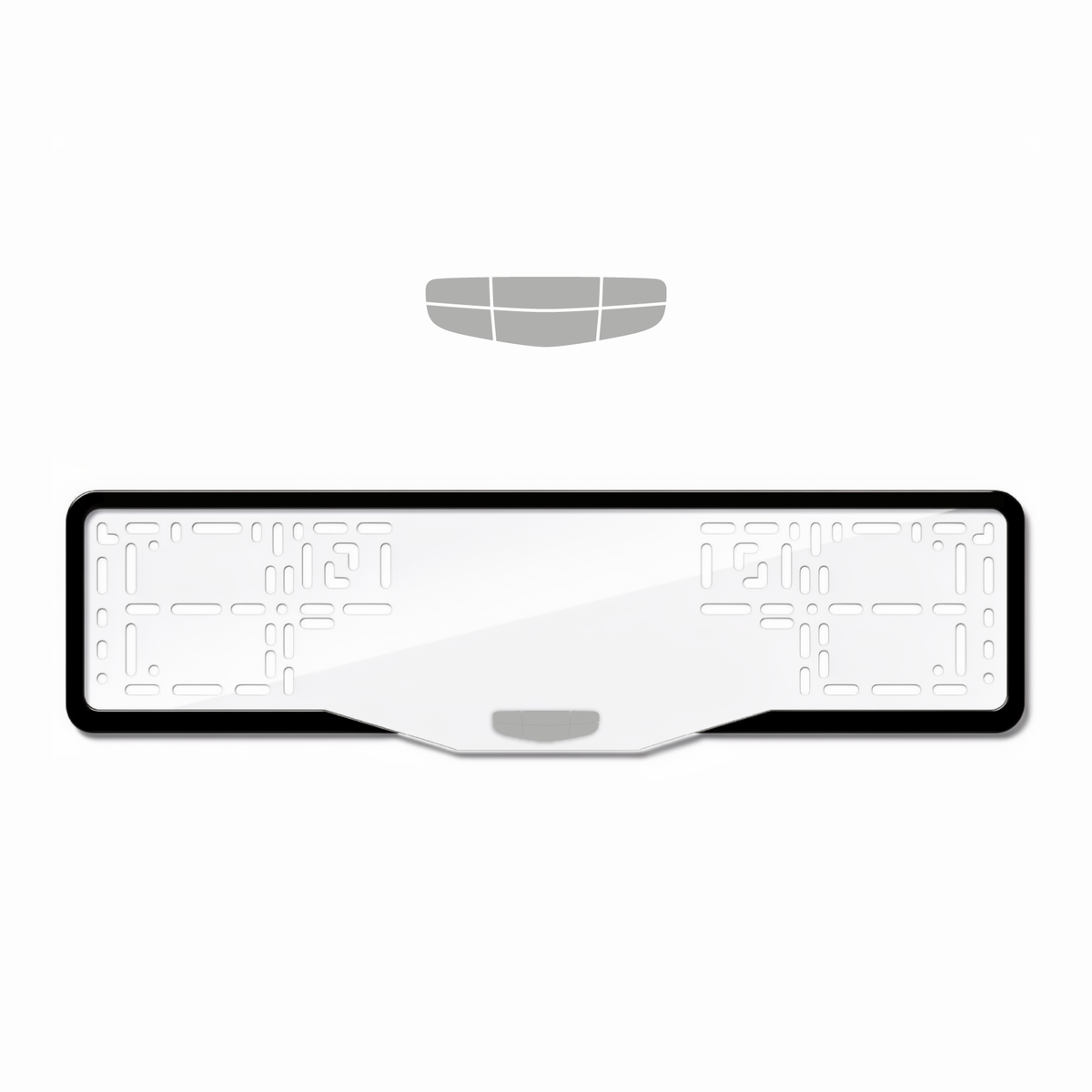 Cadres de plaque d'immatriculation Geely Logo - Gris - GLASS
