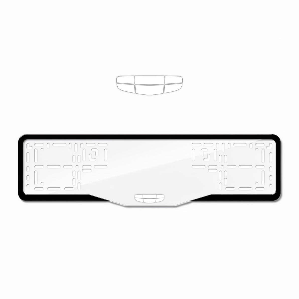 Cadres de plaque d'immatriculation Geely Logo - Blanc - GLASS