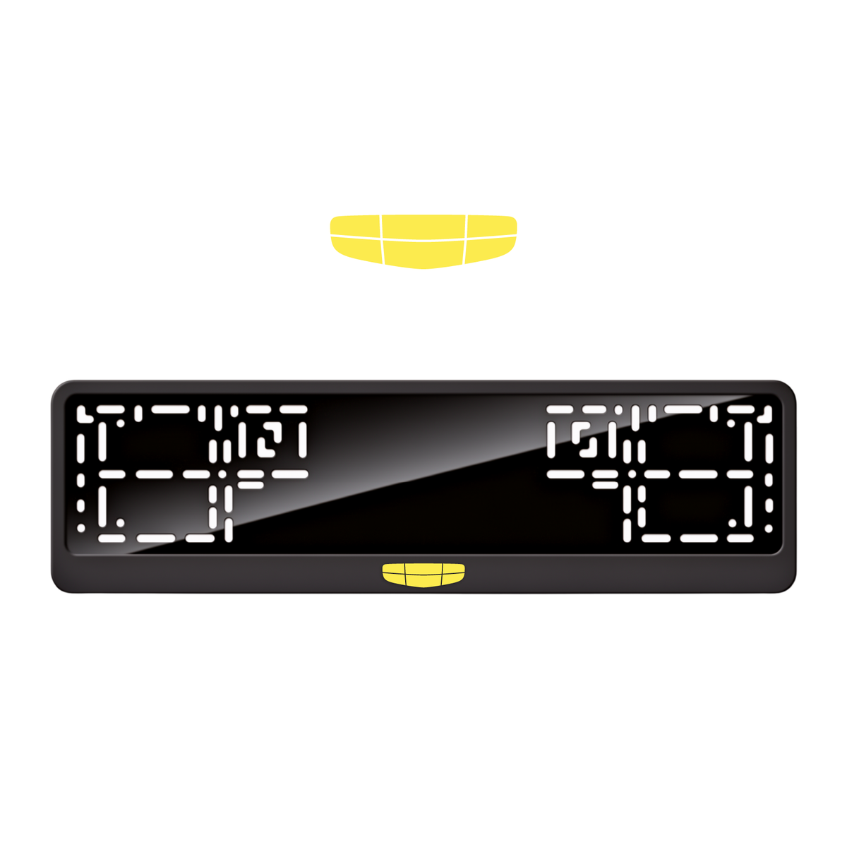 Cadres de plaque d'immatriculation Geely Logo - Jaune - CLASSIC