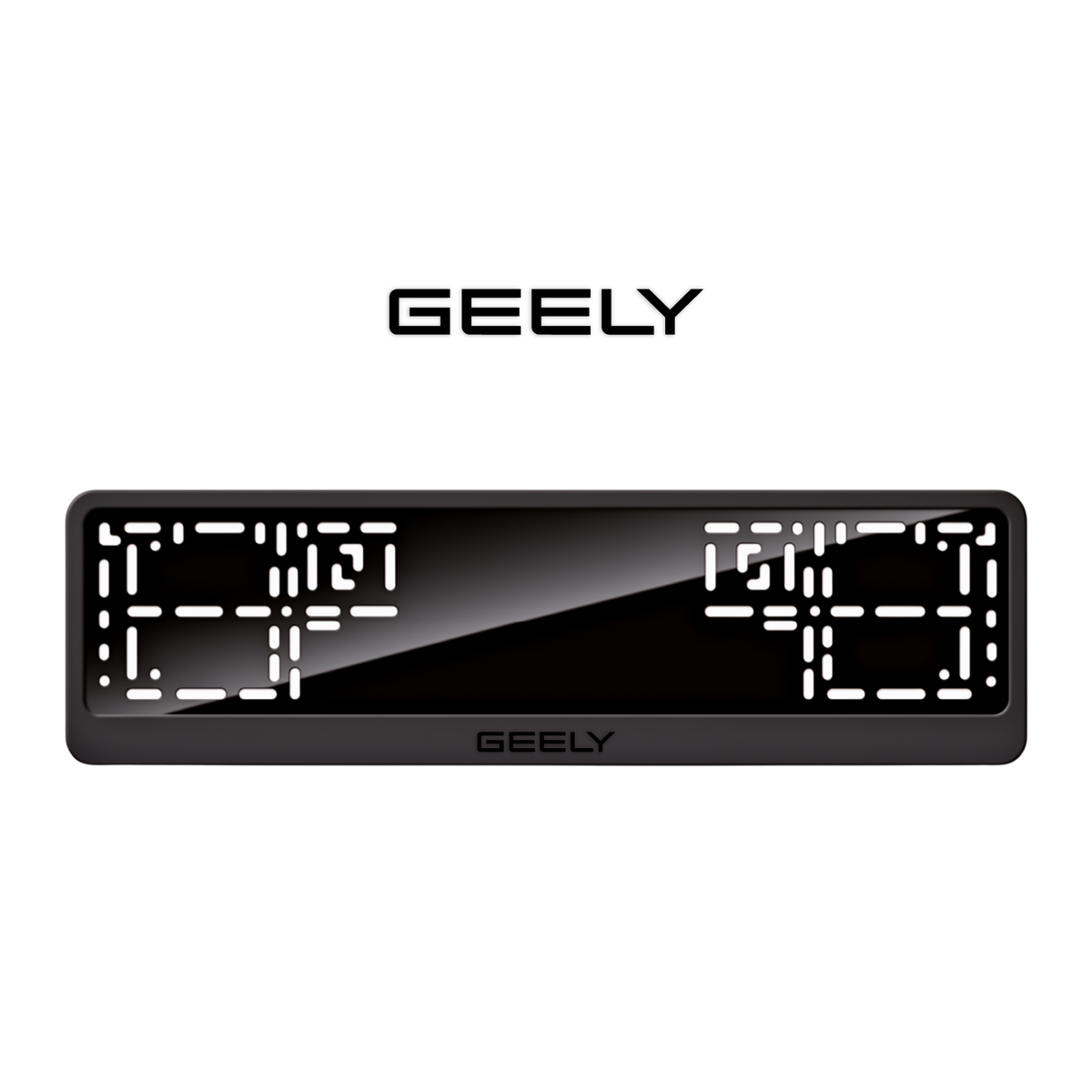 Cadres de plaque d'immatriculation Geely - Noir - CLASSIC
