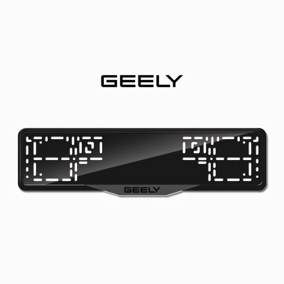 Cadres de plaque d'immatriculation Geely - Noir - SATIN
