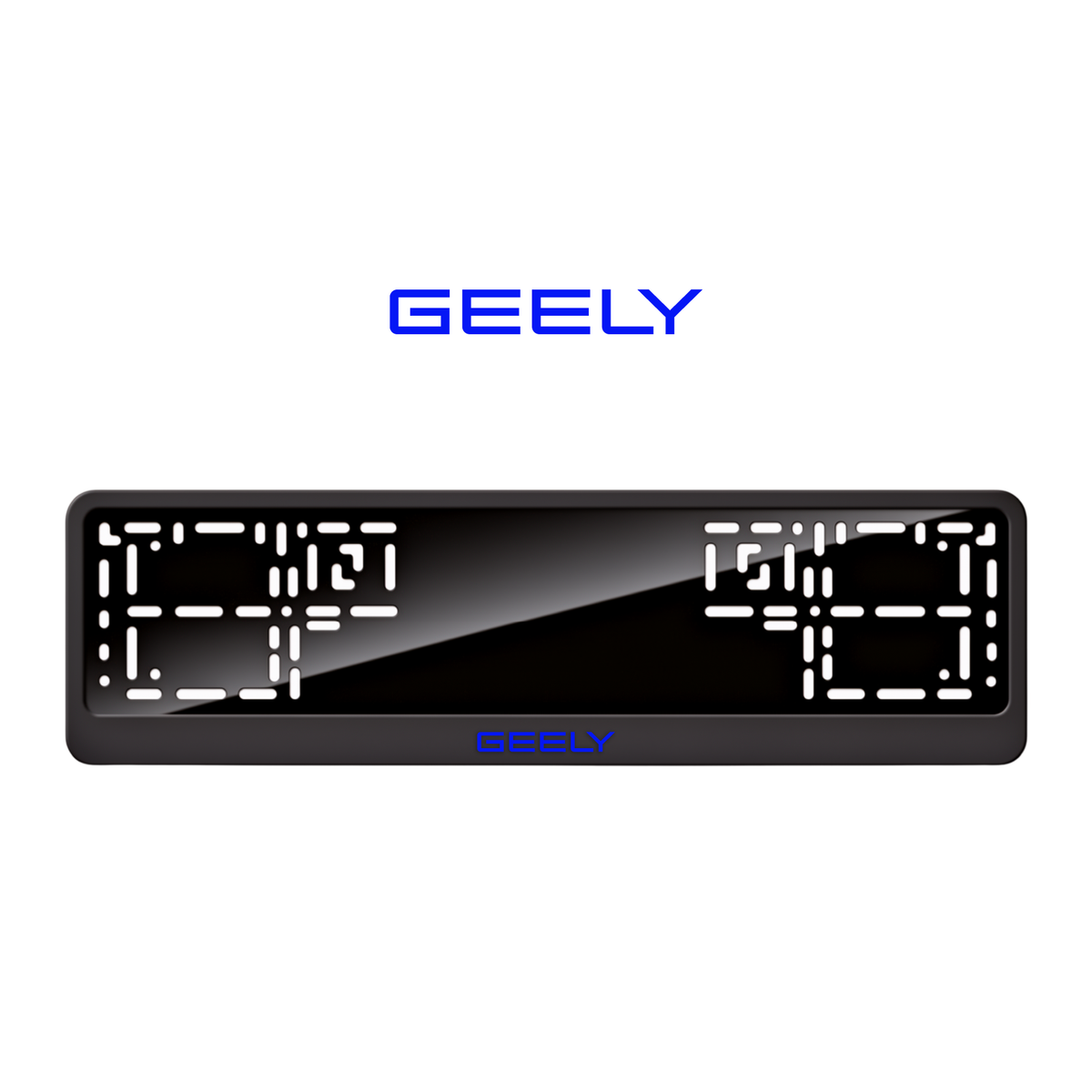 Cadres de plaque d'immatriculation Geely - Bleu - CLASSIC