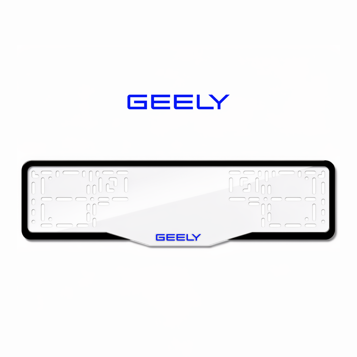 Cadres de plaque d'immatriculation Geely - Bleu - GLASS