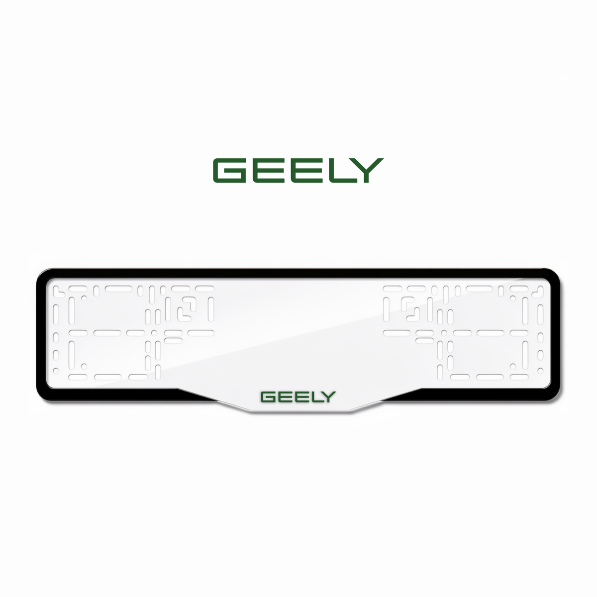 Cadres de plaque d'immatriculation Geely - Vert - GLASS