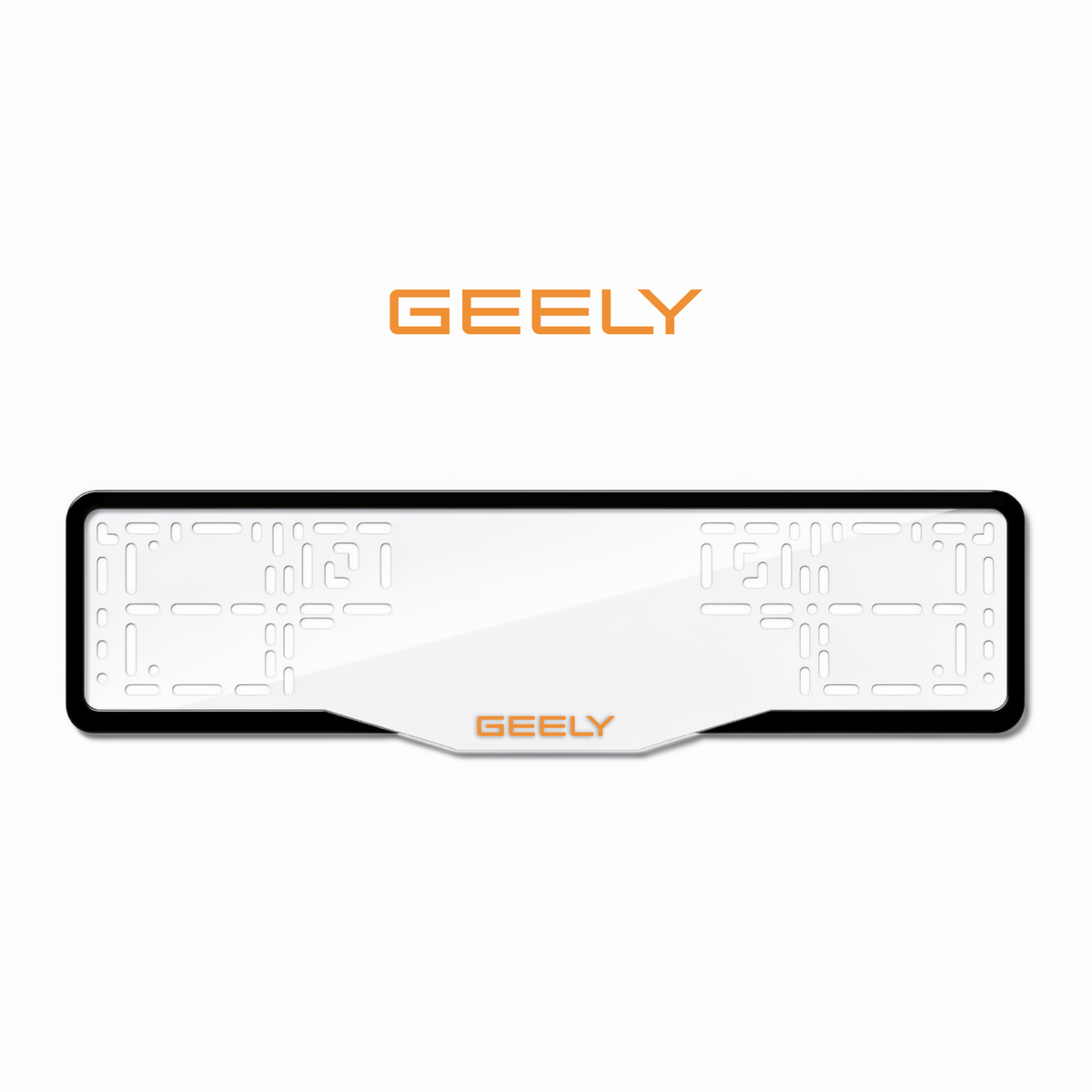 Cadres de plaque d'immatriculation Geely - Orange Hermès - GLASS