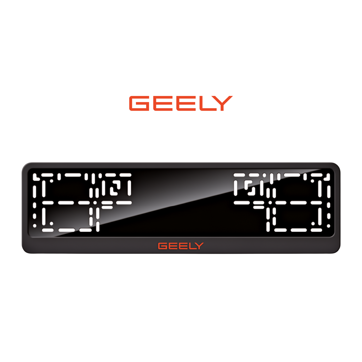Cadres de plaque d'immatriculation Geely - Rouge - CLASSIC