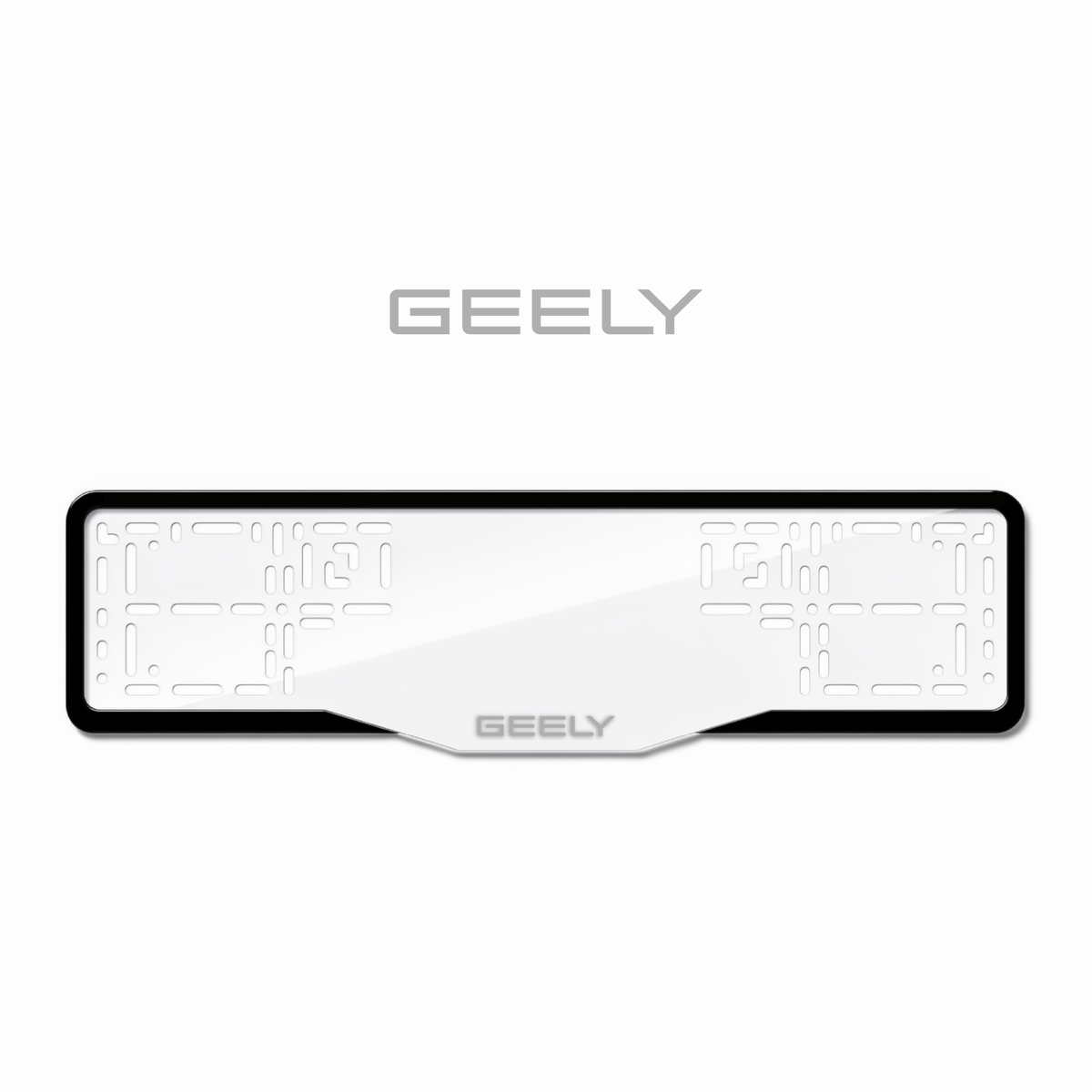 Cadres de plaque d'immatriculation Geely - Gris - GLASS