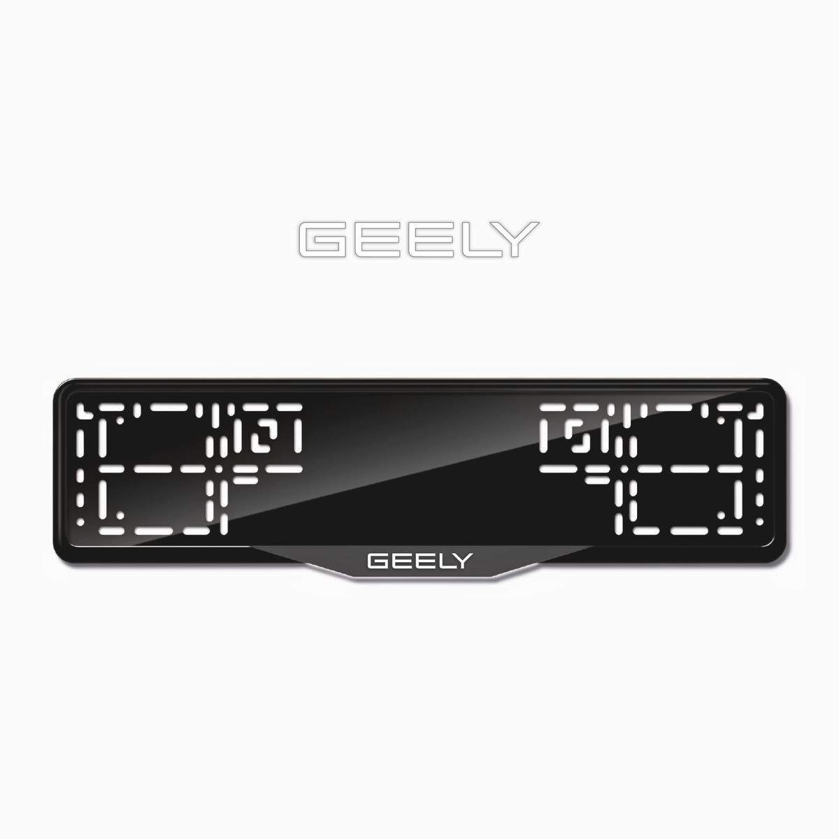 Cadres de plaque d'immatriculation Geely - Blanc - SATIN