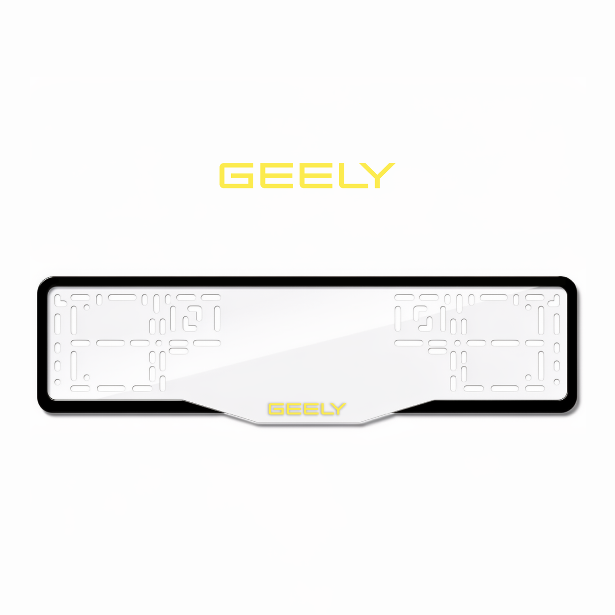 Cadres de plaque d'immatriculation Geely - Jaune - GLASS