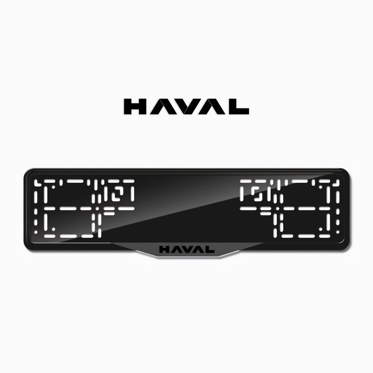 Cadres de plaque d'immatriculation Haval - Noir - SATIN