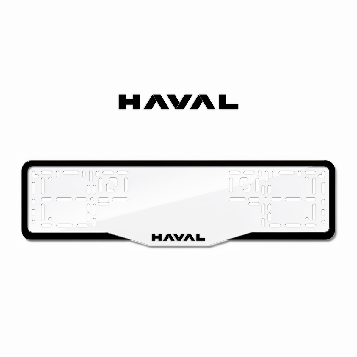 Cadres de plaque d'immatriculation Haval - Noir - GLASS