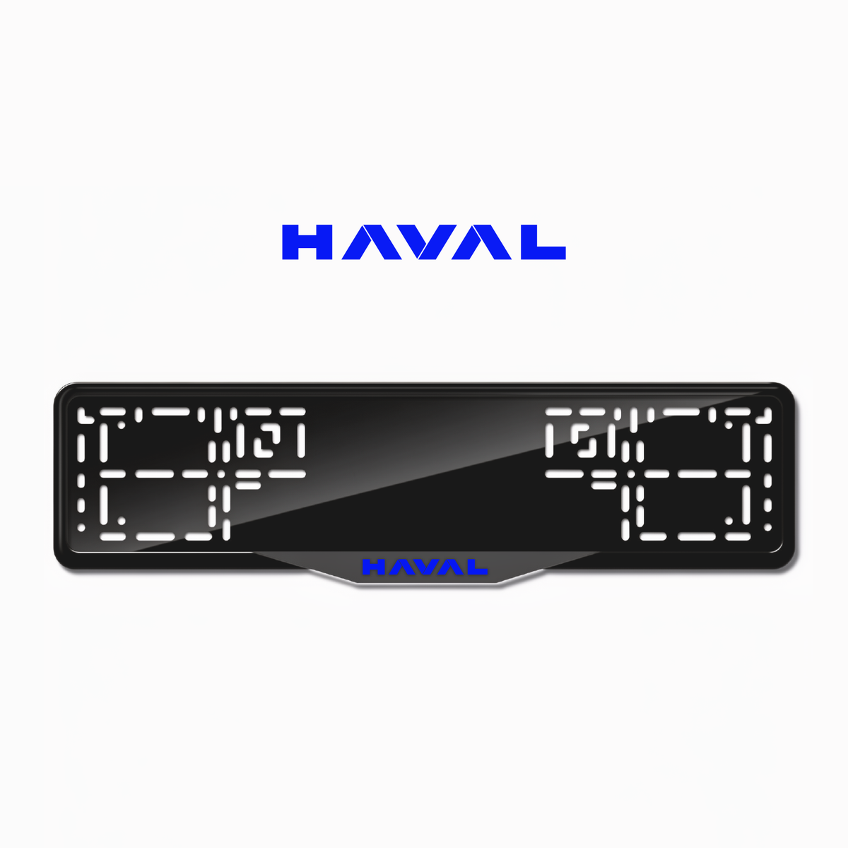 Cadres de plaque d'immatriculation Haval - Bleu - SATIN
