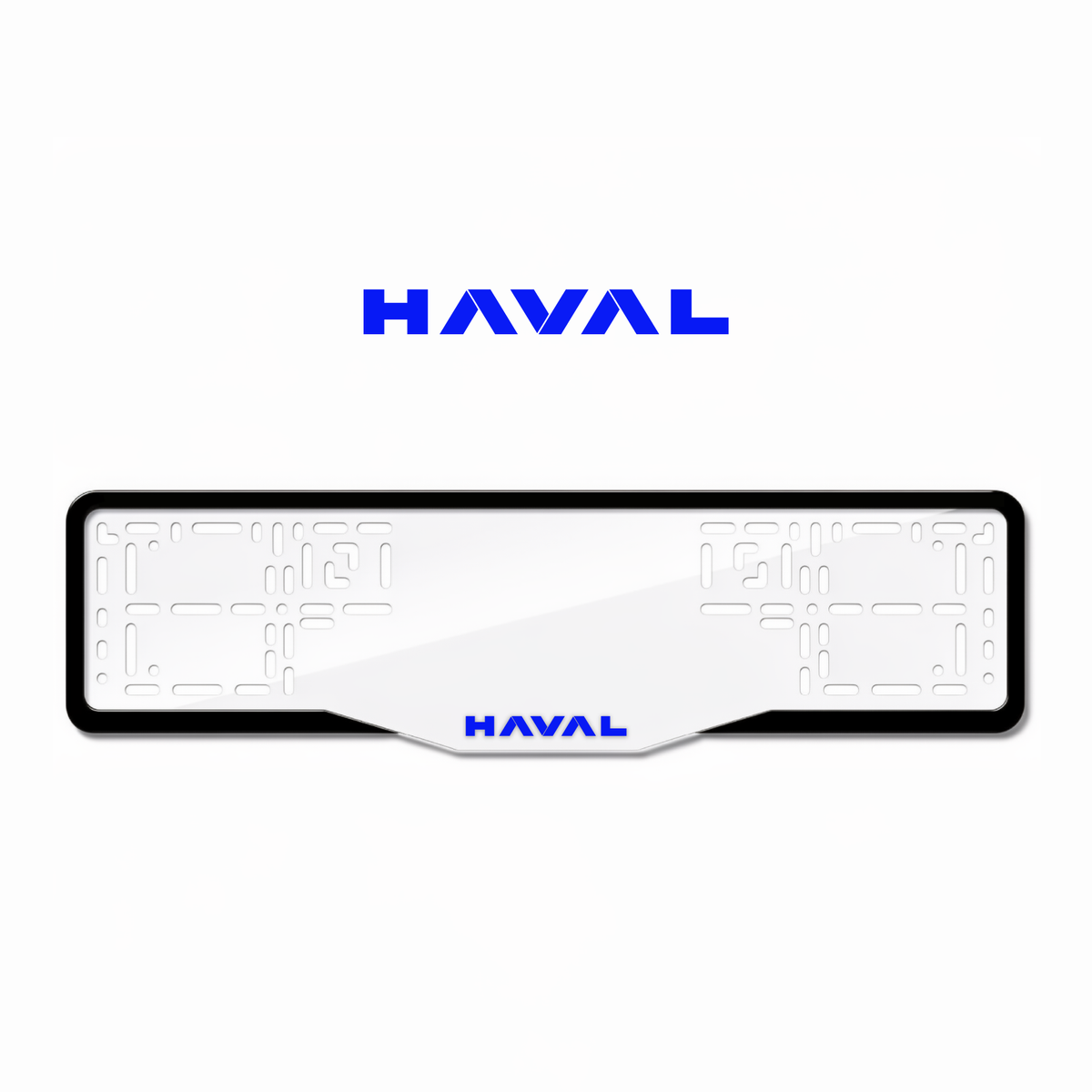 Cadres de plaque d'immatriculation Haval - Bleu - GLASS