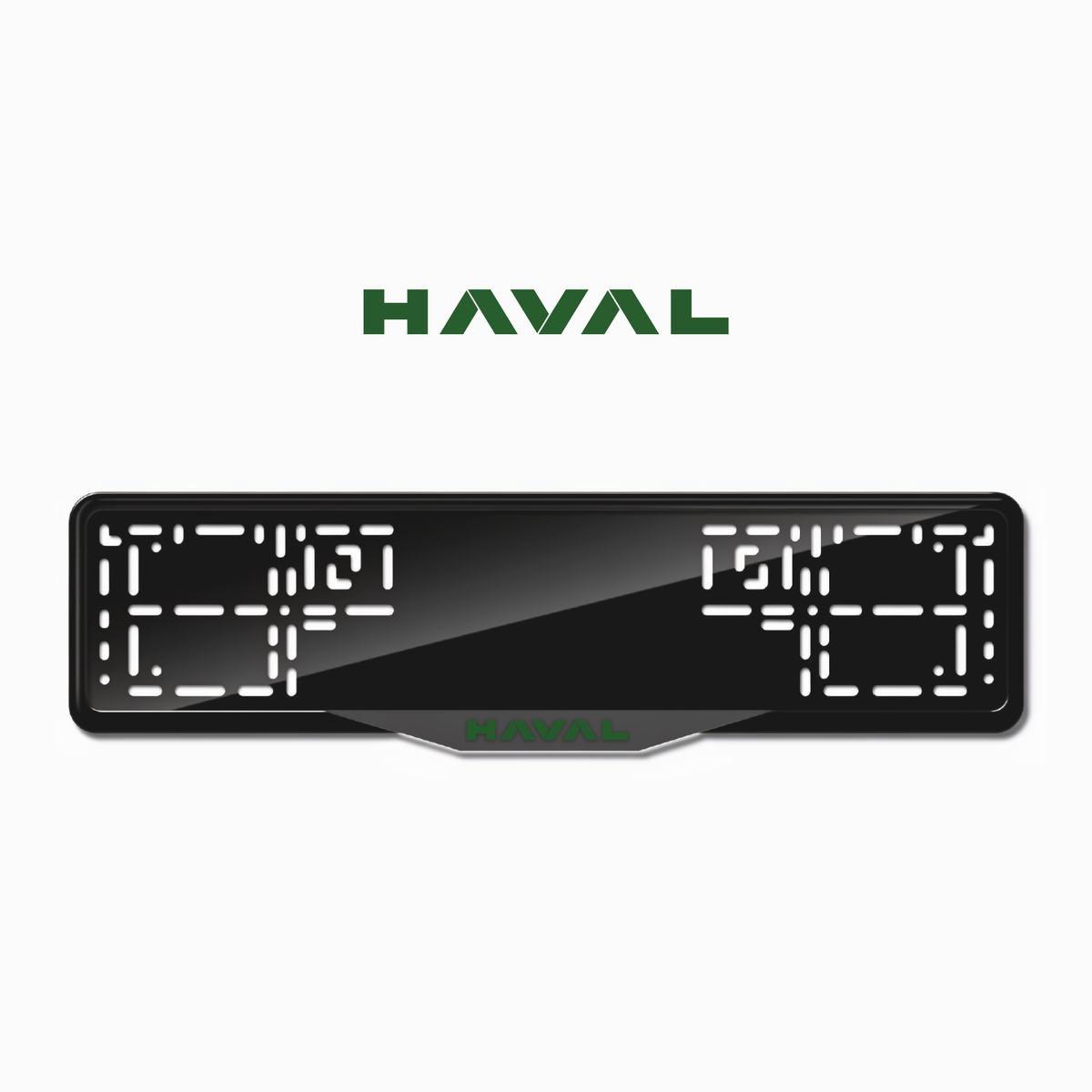 Cadres de plaque d'immatriculation Haval - Vert - SATIN