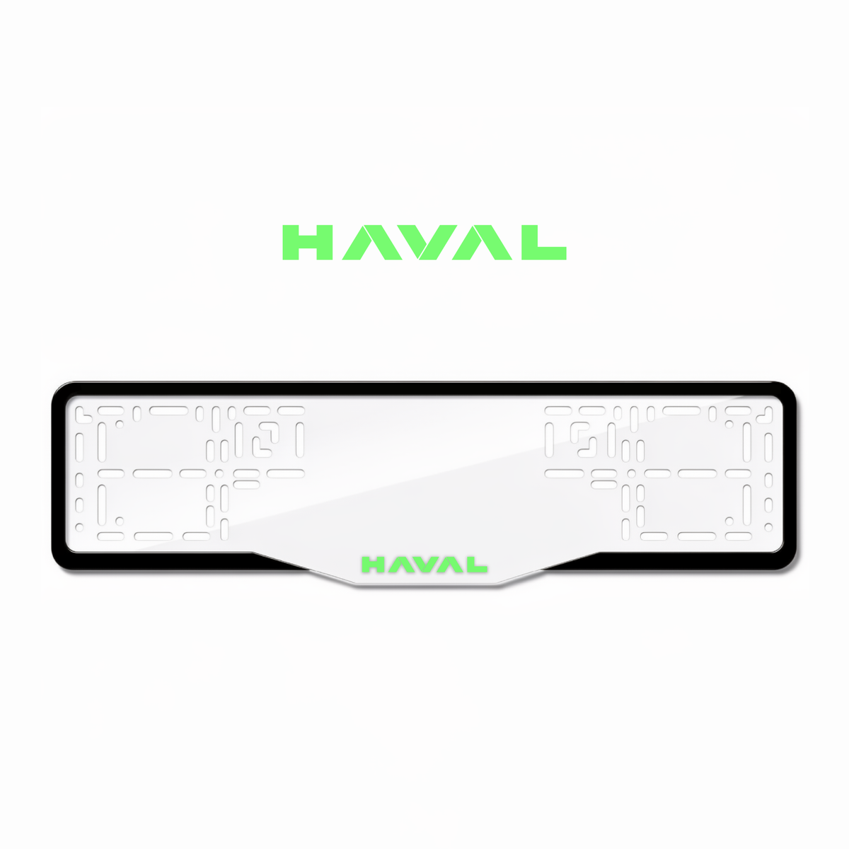 Cadres de plaque d'immatriculation Haval - Vert néon - GLASS