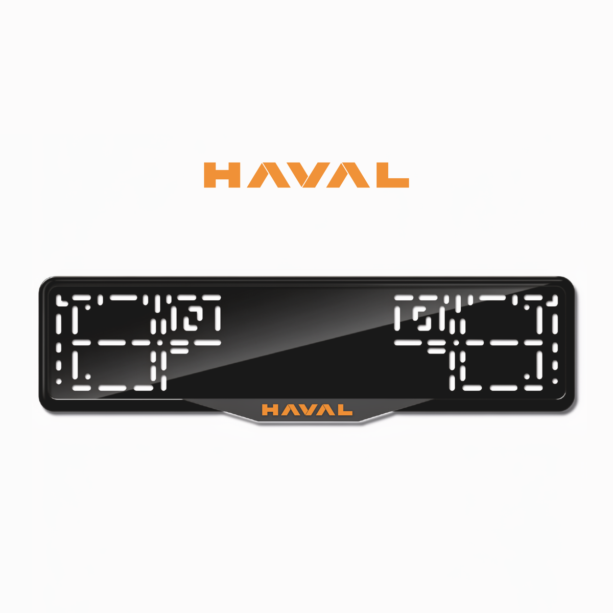 Cadres de plaque d'immatriculation Haval - Orange Hermès - SATIN