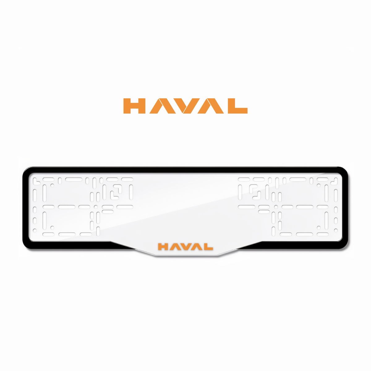 Cadres de plaque d'immatriculation Haval - Orange Hermès - GLASS
