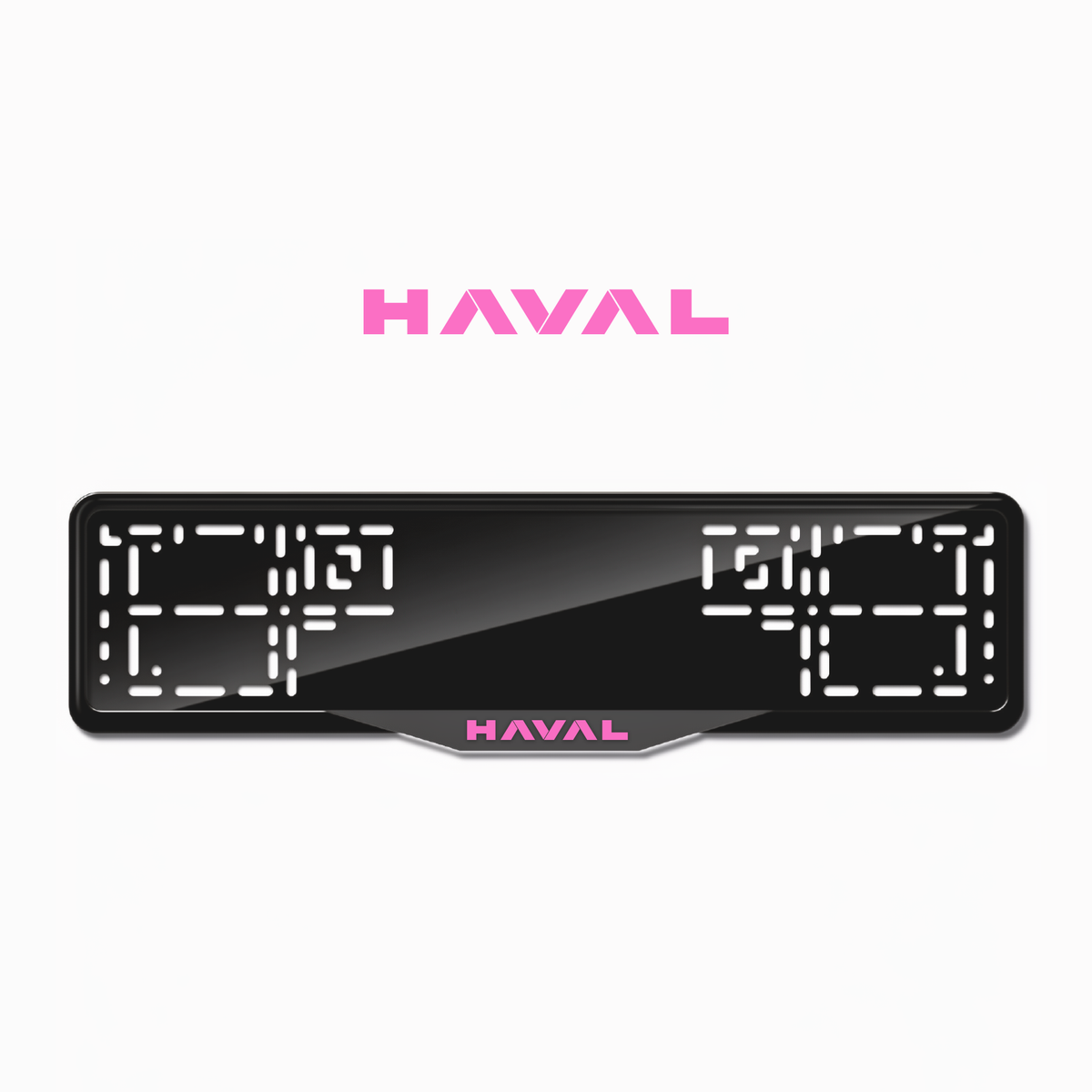 Cadres de plaque d'immatriculation Haval - Rose - SATIN