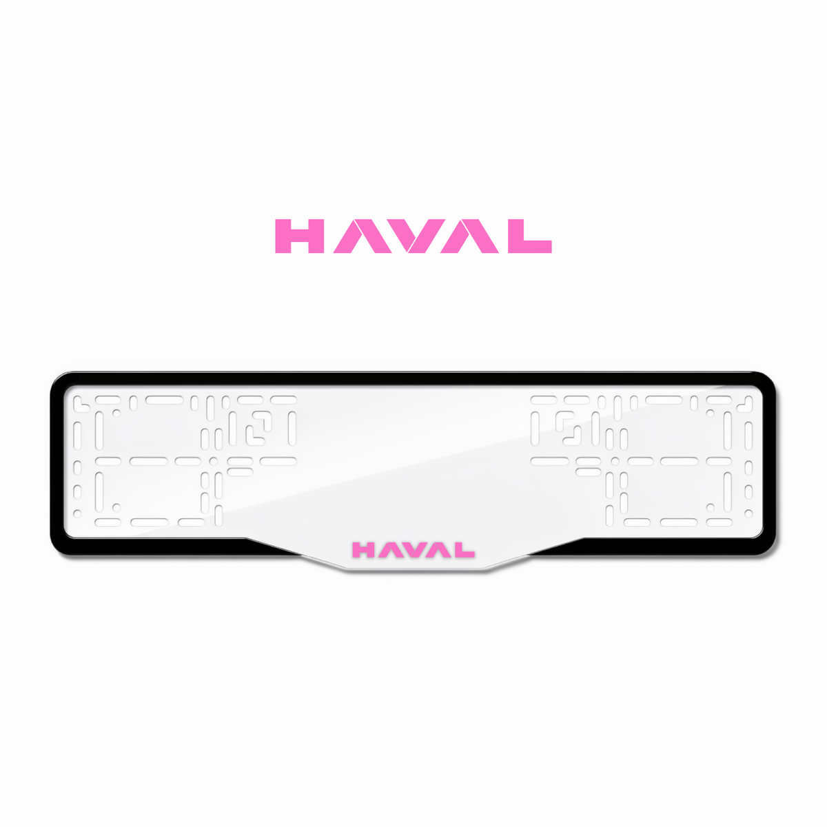 Cadres de plaque d'immatriculation Haval - Rose - GLASS