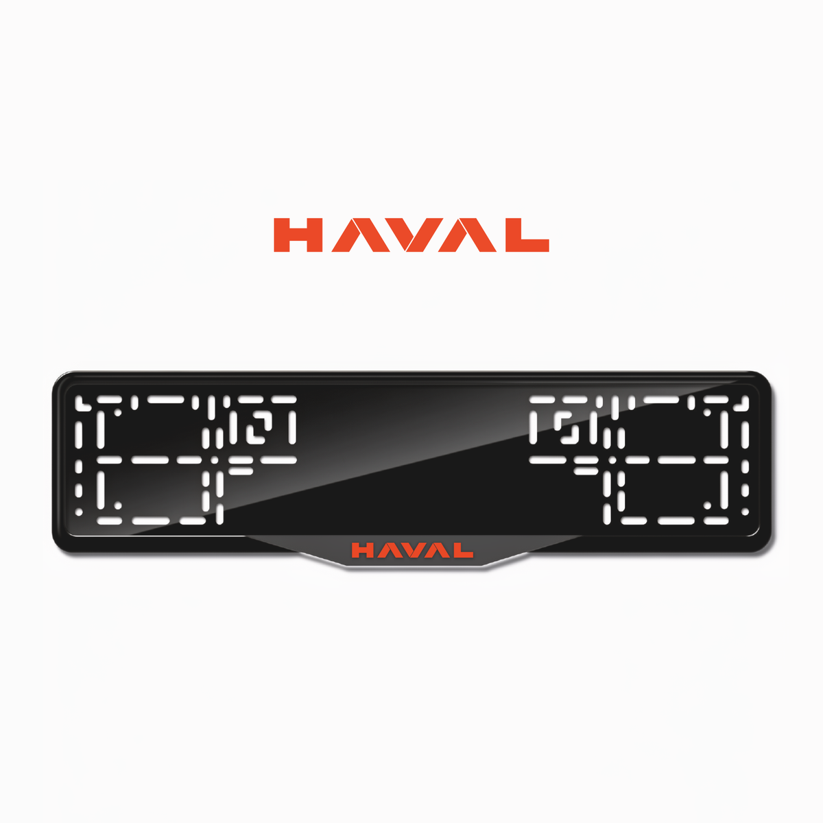 Cadres de plaque d'immatriculation Haval - Rouge - SATIN