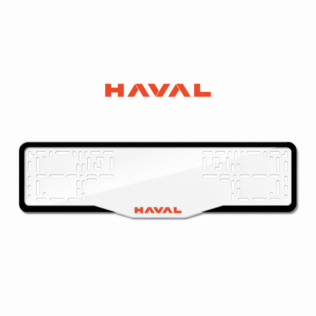 Cadres de plaque d'immatriculation Haval - Rouge - GLASS