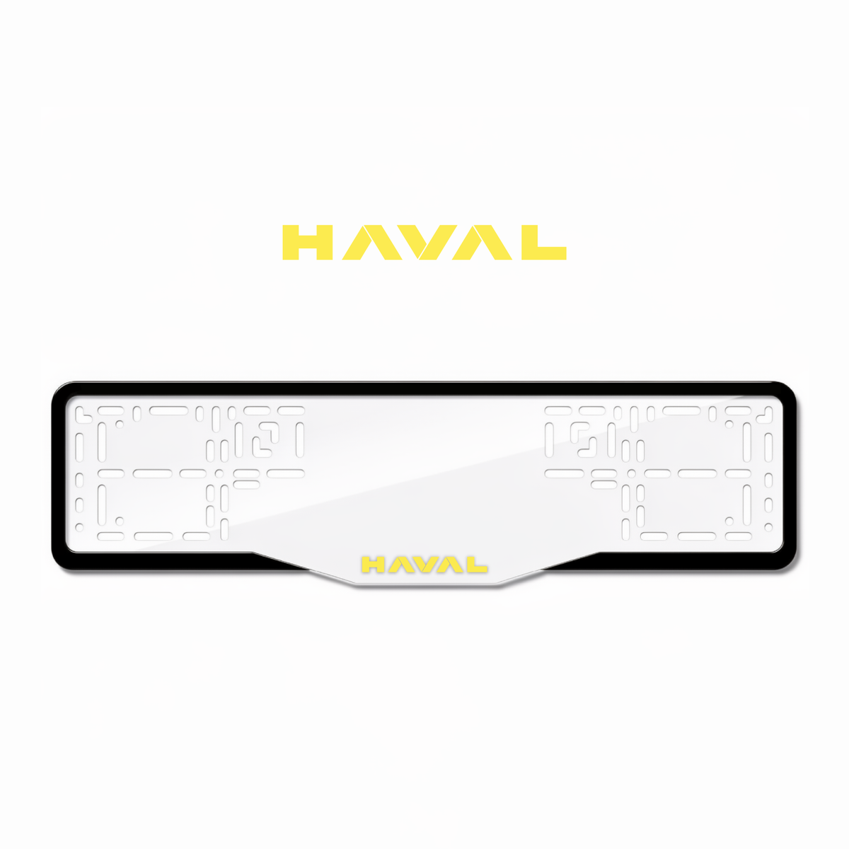 Cadres de plaque d'immatriculation Haval - Jaune - GLASS