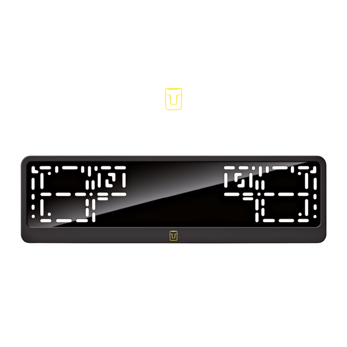 Cadres de plaque d'immatriculation Tank Logo - Jaune - CLASSIC