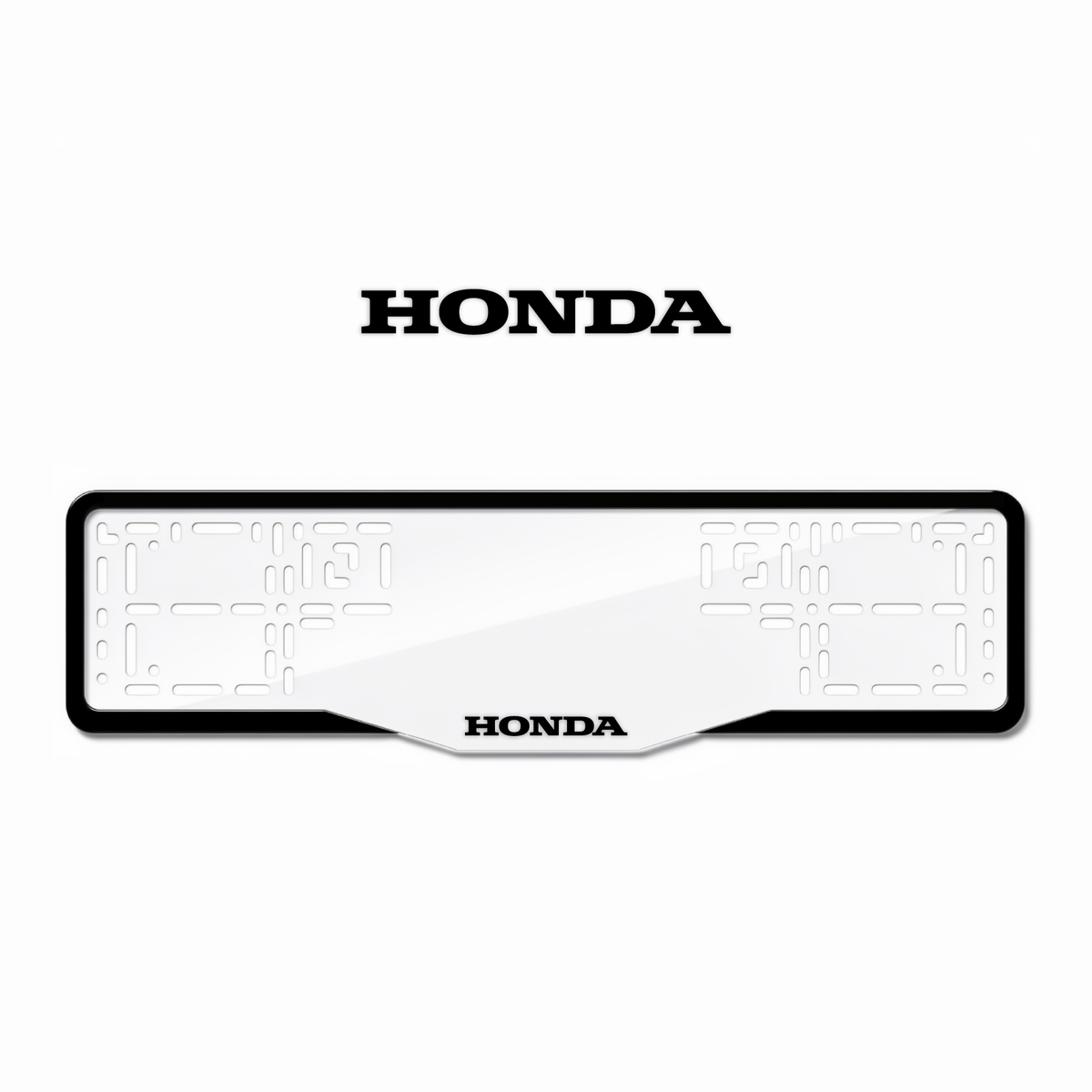 Cadres de plaque d'immatriculation Honda - Noir - GLASS