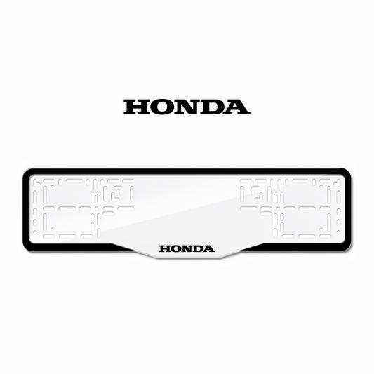 Cadres de plaque d'immatriculation Honda - Noir - GLASS