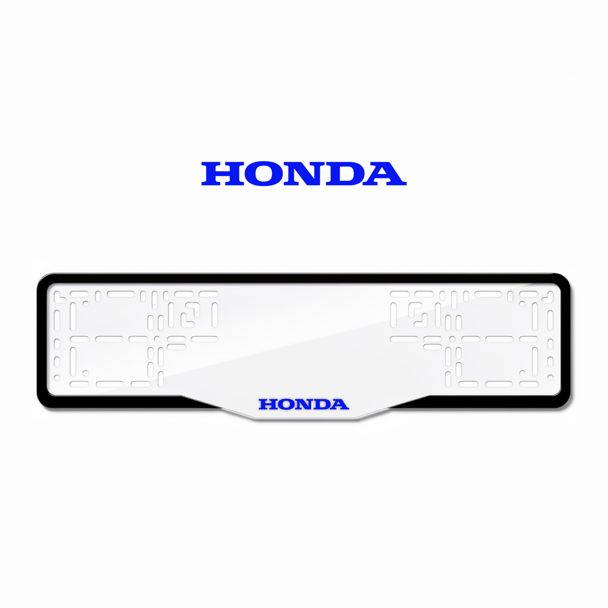Cadres de plaque d'immatriculation Honda - Bleu - GLASS