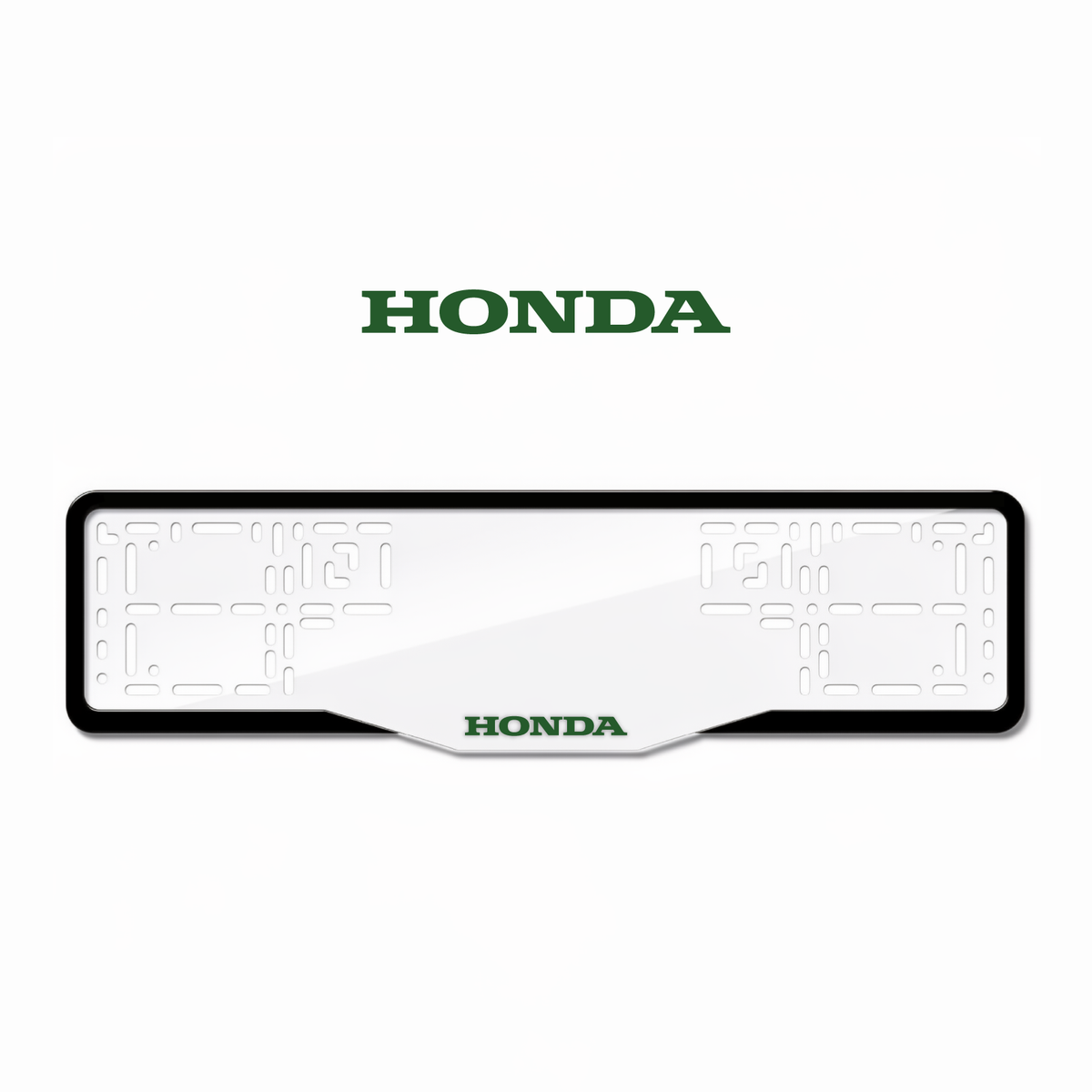 Cadres de plaque d'immatriculation Honda - Vert - GLASS