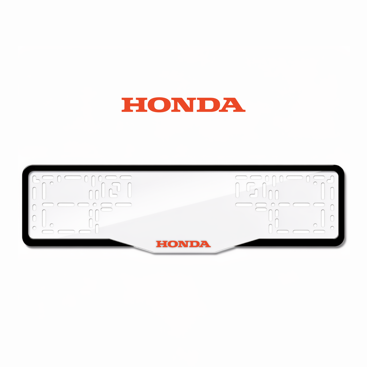 Cadres de plaque d'immatriculation Honda - Rouge - GLASS