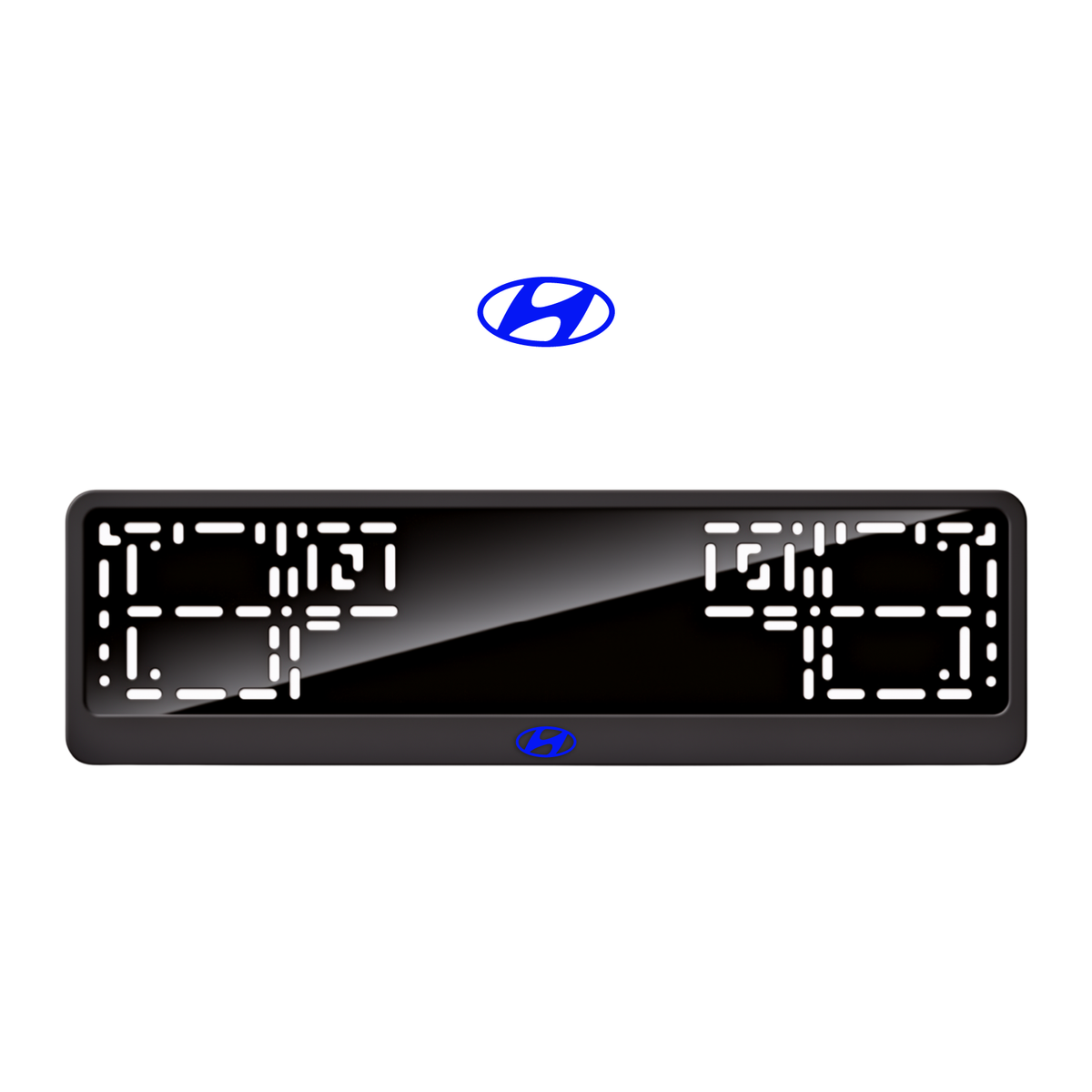 Cadres de plaque d'immatriculation Hyundai - Bleu - CLASSIC