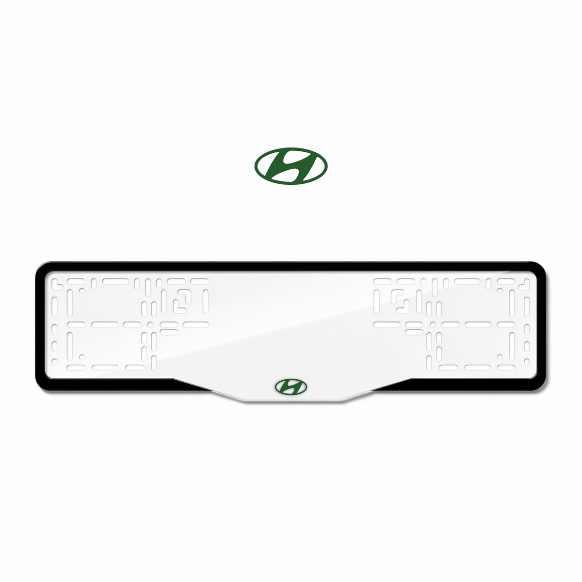 Cadres de plaque d'immatriculation Hyundai - Vert - GLASS