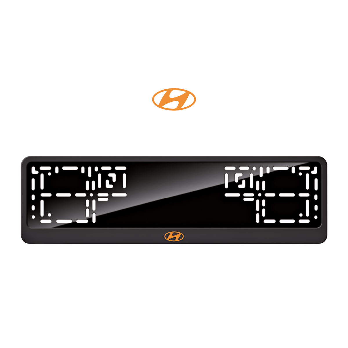 Cadres de plaque d'immatriculation Hyundai - Orange Hermès - CLASSIC